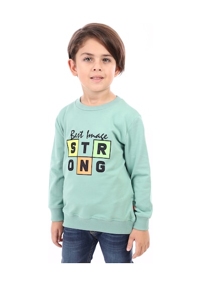 Toontoy Kids Toontoy Erkek Çocuk Relax Fit Bisiklet Yaka Baskılı Sweatshirt - 2 İplik Yeşil Toontoy Kids Toontoy Erkek Çocuk Relax Fit Bisiklet Yaka Baskılı Sweatshirt - 2 İplik Yeşil