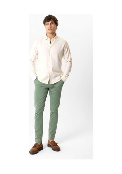 Back And Bond Yeşil Slim Fit Pamuklu Yan Cep Chino Pantolon Çok Renkli