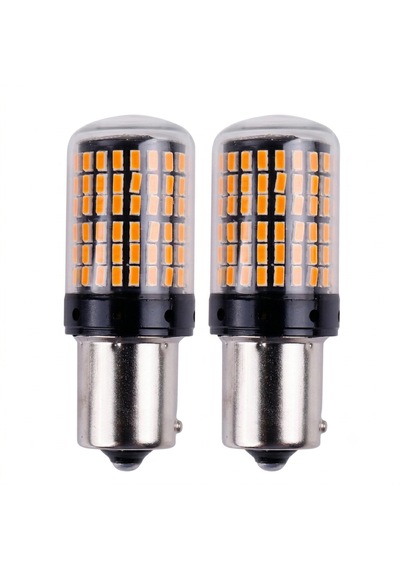1156 P21w Bau15s 144 Smd 3014 Led Turuncu 2 Adet