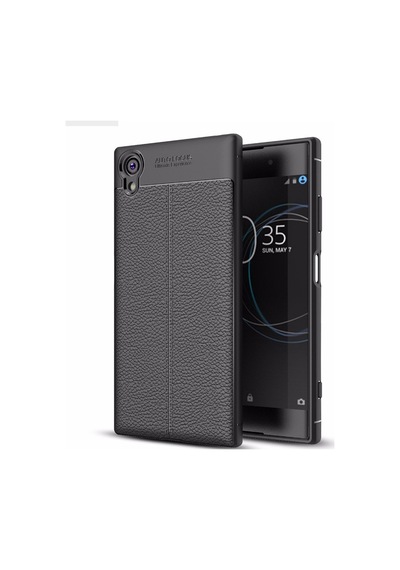 Sony Xperia Xa1 Plus Kilif Deri Görünümlü Korumali Niss Silikon 406462982