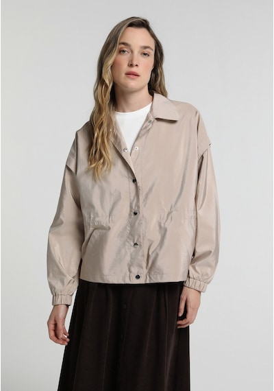 Colin's Colins Fashion Fit Çıtçıtlı Astarsız Kadın Bej Ceket Cl1082136 Q1.v1 Beı