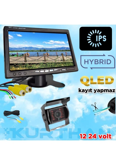 7'' Qled Ips Ekran Ve 1 Adet Metal Kasa Kamera 12 - 24 V