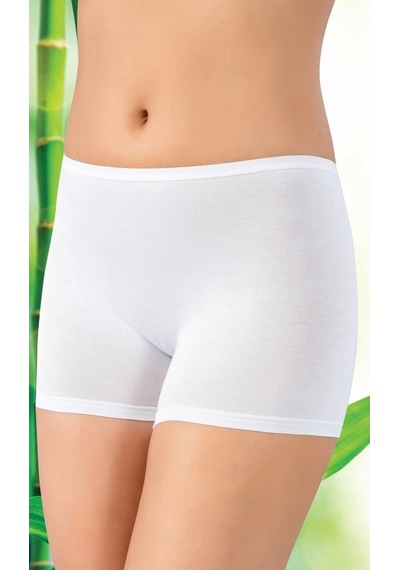 Lüx Drm 3500 Kadın 3'Lü Bamboo Iz Yapmaz Boxer Siyah-Beyaz-Ten Beyaz - Siyah