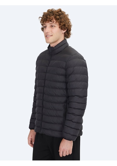 Kip Siyah Regular Fit Dik Yaka Casual Dokuma Mont Siyah