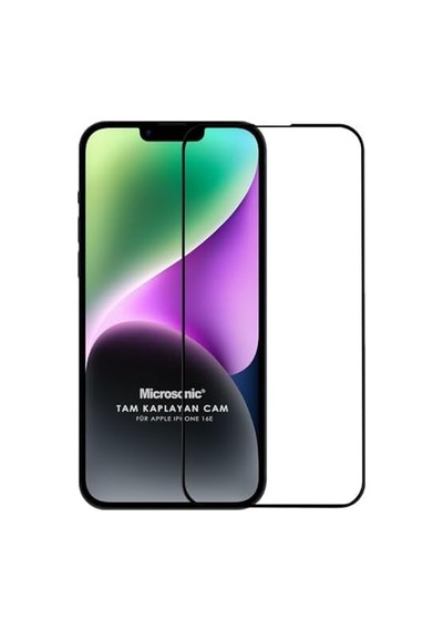 Apple İphone 17e Tam Kaplayan Temperli Cam Ekran Koruyucu Siyah