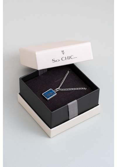 So Chic Lapis Taşlı 65 Cm Çelik Erkek Kolye
