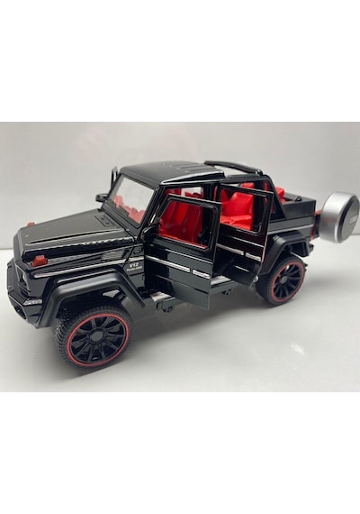 Mercedes G Jip Diecast Büyük Metal Model Araba 1:22 Sesli Işıklı Kaput Bagaj Kapılar Açılabilen Jip Diğer