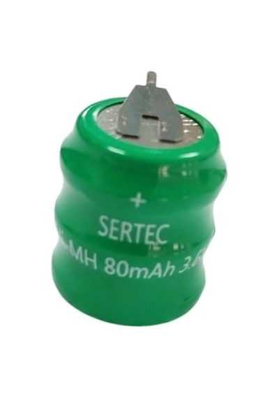 Sertec - 3.6v 3s1p 80 Mah 2 Pin Nı-mh Buton Pil Evimdeyokyok