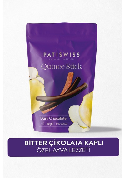 Bitter Çikolatalı Ayva Çubukları, 80g