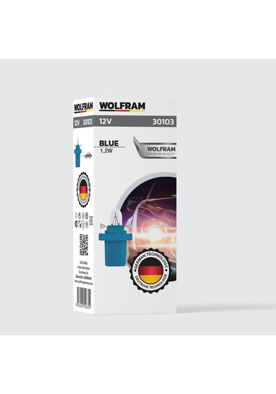 Mfx Duylu Gösterge Ampulü Mavi 12v 1,2w 10 Adet - Wolfram 30103