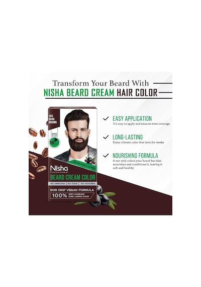 Sakal Boyama Seti 60ml,10dk Bekleme Süresi Amonyak Paraben İcermez,cilde Leke Yapmaz Dark Brown