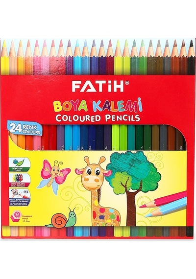 Resim Defteri 25x35 Cm 24 Renk Kuru Boya Dereceli Kurşun Kalem Rulo Kalemlik 24 Bölmeli Hamur Silgi Kalemtraş Görsel