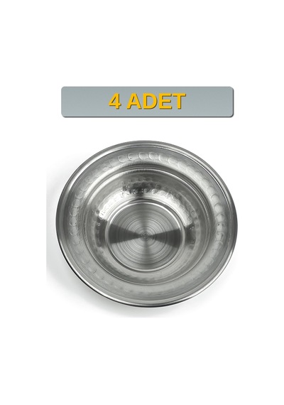 Binbir Trend 11,5 Cm Yanaklı Krom Çelik Zeytinlik Ve Kahvaltılık Kase 95 Ml Meze, Reçel, Sos Kasesi -kase1158 4 Adet
