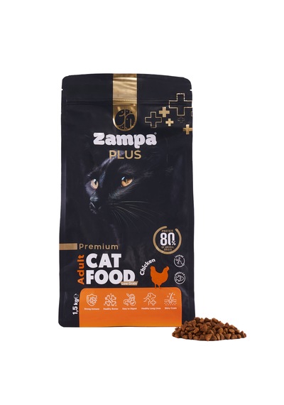 Zampa Plus Premium Tavuk Etli Yetişkin Kediler İçin Kuru Mama 1500 G