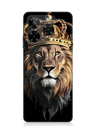 General Mobile Era 50 Uyumlu Taçlı Aslan Desenli Silikon Kılıf Çok Renkli