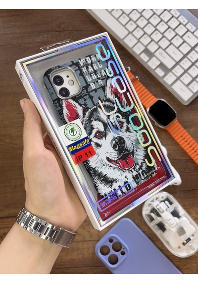 İphone 11 Kılıf Magsafe Uyumlu Hayvan Figürlü Premium Kapak Kılıf Soo-740 Desen4