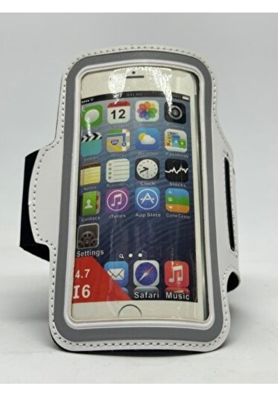 Beyaz Apple iPhone Uyumlu 12 13 Kol Bandı Spor İçin Telefon Kılıf 13.5 Cm 7 Kılıfı