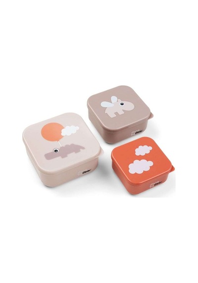 Done By Deer - Happy Clouds - 3'lü Saklama Kabı - Pembe