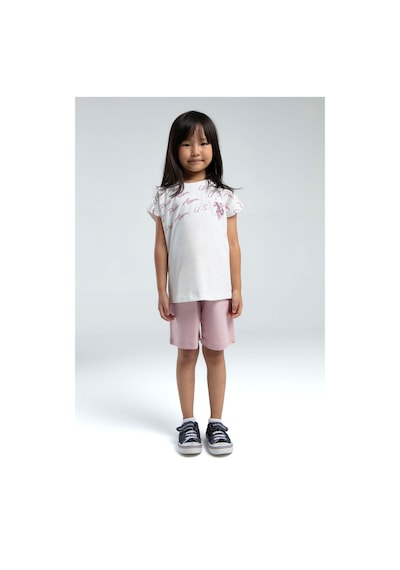 U.s. Polo Assn. Kız Çocuk Pembe Bermuda Takım Us2066 Pembe