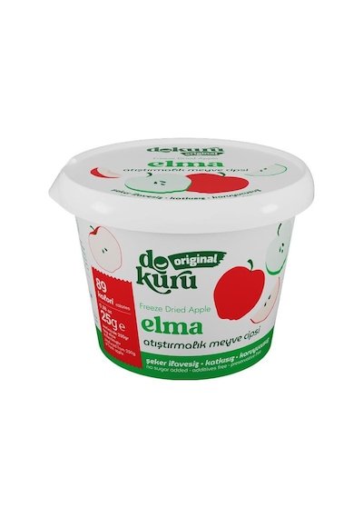 Dokuru Elma Kuru Meyve Cipsi - Dondurularak Kurutulmuş Freeze Dried Çıtır Elma 15 G