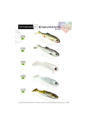 Nanıwaosakashı Endurande Shad 70mm C163