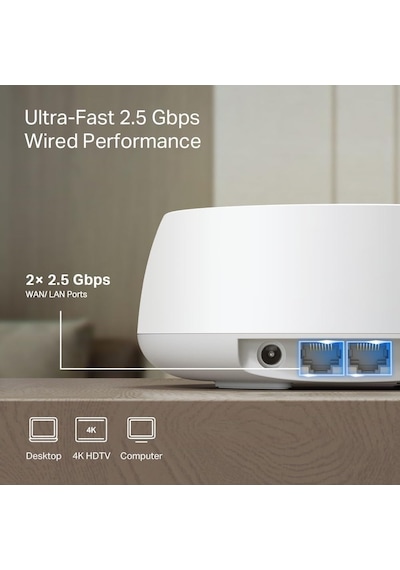 Tp-link Deco Be25 3-pack, Be3600 Mbps, 2 2.5 Gbps Portlar, Ai De
