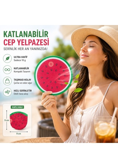Bakgelal Katlanabilir Cep Yelpazesi 21 Cm Kılıflı Kore Yelpazesi Ultra Hafif, Katlanabilir, 10 Farklı Desen Seçeneği Plaj, Seyahat, Festival Ve Günlük Kullanım İçin - 03-11-000014