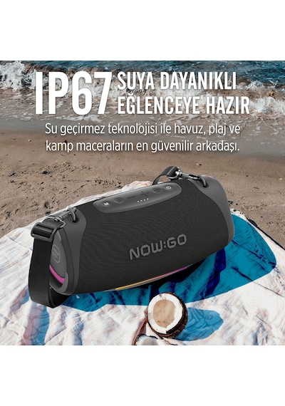 Nowgo Storm Lite 80w Rgb Super Bass Tws Party Speaker Taşınabilir Kablosuz Bluetooth Hoparlör