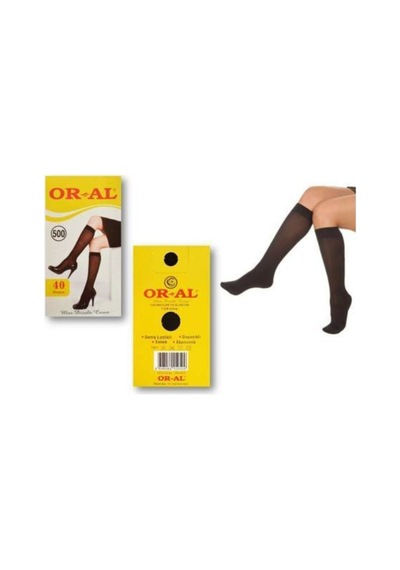 Oral Orta Kalın Dızaltı Çorap 38 Bronz 001