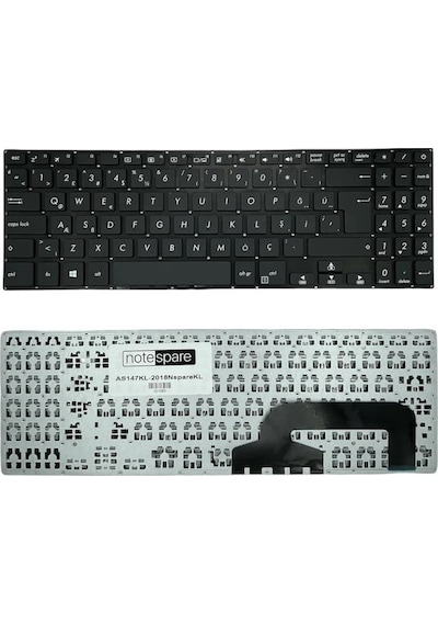 Asus Uyumlu X507ua-br660t, X507ua-ej001t, X507ua-ej1096-w10 Klavye Siyah Tr