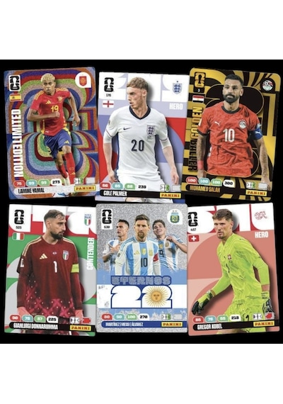 Dünya Kupası 2026 Panini Adrenalyn Xl Fıfa Trading Card Dream Box Koleksiyon Kart 50 Kart 25i Özel