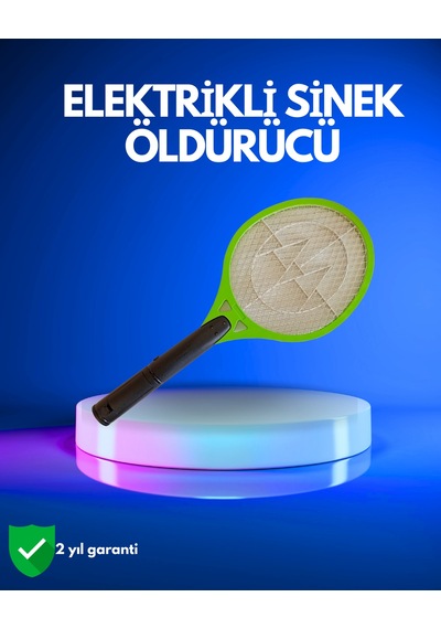Pil İle Çalışan Elektrikli Sivrisinek Raketi Kimyasal İçermeyen Hijyenik Çözüm