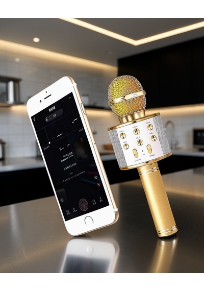 Şarjlı Karaoke Mikrofon Usb Bellek Destekli Uuczkaraokemikrofon4