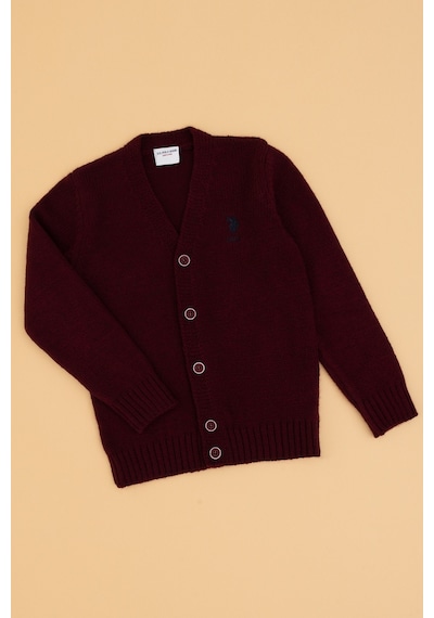 U.s. Polo Assn. Erkek Çocuk Bordo Hırka Triko 50317150-vr014 Bordo