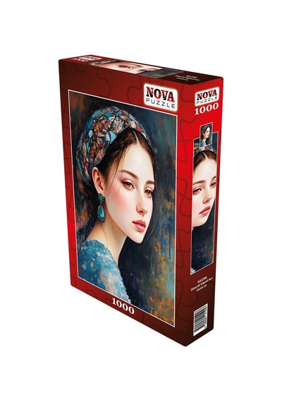 Nova Puzzle 1000 Parça Zümrüt Küpeli Kız Puzzle - Portre