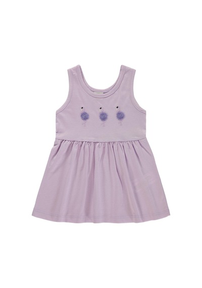 Civil Baby Flamingo Nakış 6-18 Ay Elbise - Lila