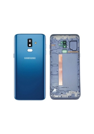 Samsung Uyumlu Galaxy J8 2015 J800 Arka Kapak Pil Kapağı Mavi