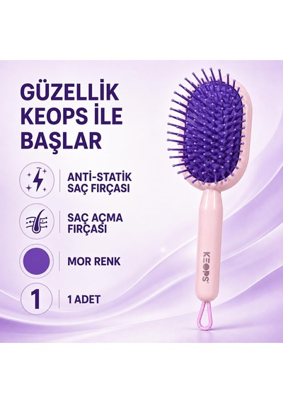 Saç Açma Ve Tarama Fırçası, Saç Fırçası Mor