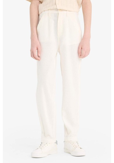 DeFacto Erkek Çocuk Carrot Fit Standart Paça Keten Görünümlü Pantolon E5828A825SMER238