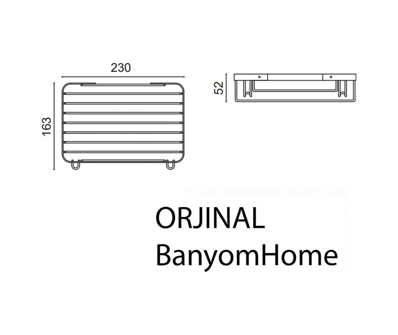 Çelik Banyo Paslanmaz Çelik Taci 1 Li 23x15 Cm Şampuanlık Banyo Rafı Süngerlik Mat Siyah Siyah