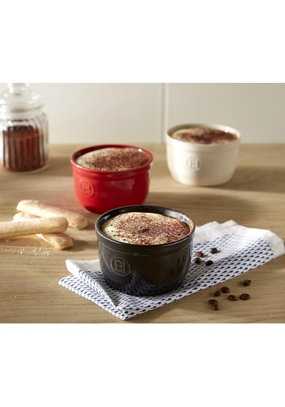 Fransa'da Üretilmiştir 240 Ml Ramekin 2'li Set , 4" X 2" 5", Bordo Kırmızısı