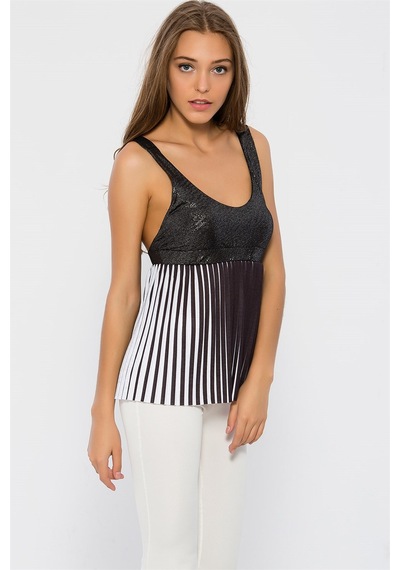 Z4936 Dewberry Bayan Bluz-siyah