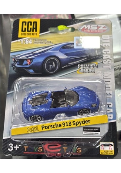 Cca Premium Series Porsche 918 Spyder Mavi 1/61 Model Araba