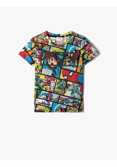 Koton Marvel Baskılı Kısa Kollu Tişört Lisanslı Bisiklet Yaka Pamuklu Siyah Desenli 3skb10072tk Siyah Desenli Koton Marvel Baskılı Kısa Kollu Tişört Lisanslı Bisiklet Yaka Pamuklu Siyah Desenli 3skb10072tk Siyah Desenli