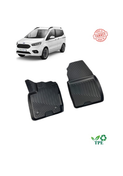 Ford Tourneo Courier 2014+ Havuzlu Oto Paspas Ön İki Parça