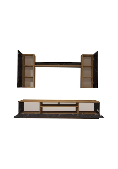 Decoraktiv Trendstyle 5ds Mdf Tv Ünitesi Tv Sehpası Pera - Siyah Mermer
