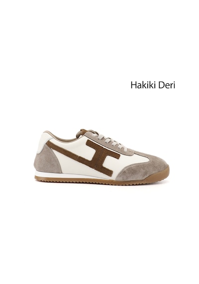 Gönderi(R) Gönderi R Kadın Bej Lastik Bağcıklı Hakiki Deri Sneaker Ddza83742546