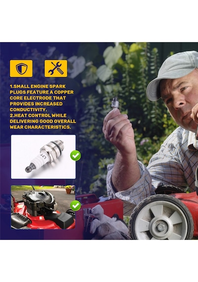 Xiaaokeji 10 Adet Mini Çim Biçme Makinesi Buji L7tc Br2lm 55mmx22mm