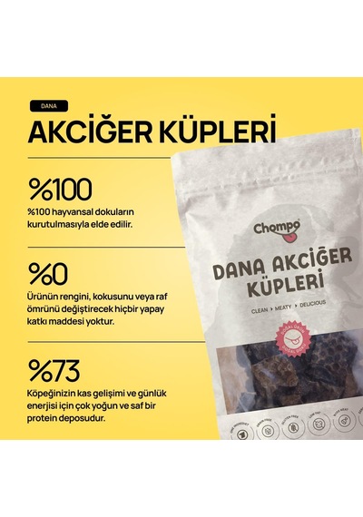 Dana Ciğer Küp 100% Doğal Katkısız Köpek Ödül Maması 100 Gr Tek İçerik
