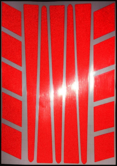 Şerit Şeklinde Reflektif Kırmızı Sticker Çınar Extreme